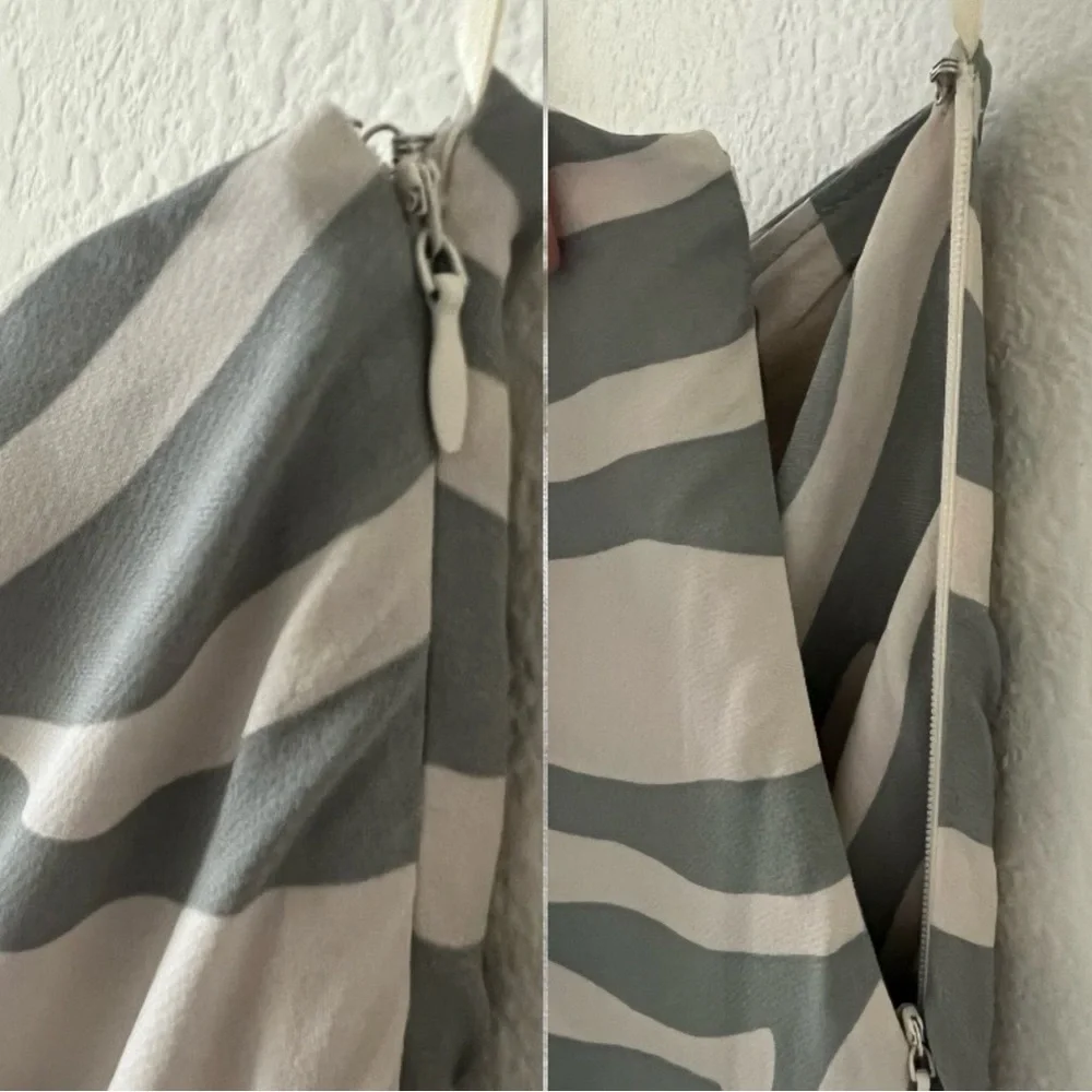 NWT MISA Los Angeles Persephone One Shoulder Zebra Maxi Dress High Slit Small - Picture 13 of 16